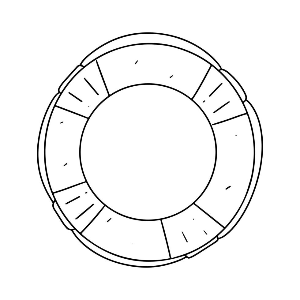 leven boei in hand- getrokken tekening stijl. vector illustratie geïsoleerd Aan wit. kleur bladzijde.