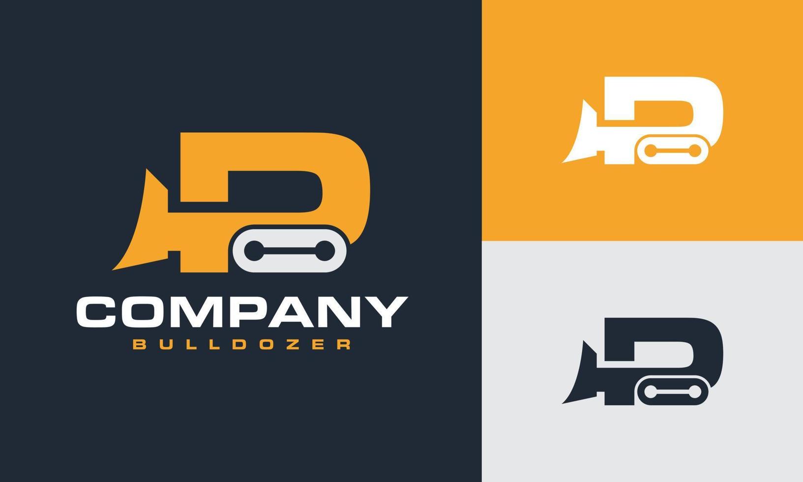 eerste p bulldozer logo vector