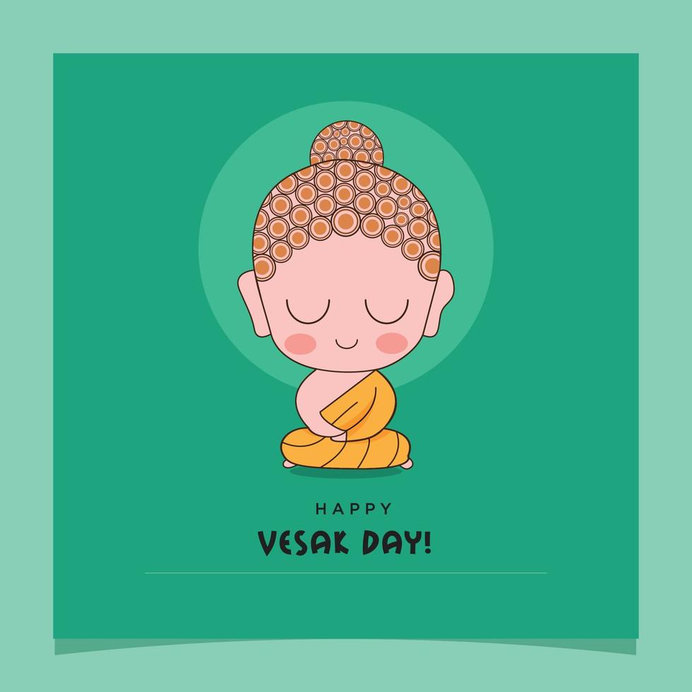 hand- getrokken Boeddha purnima vector vesak dag viering