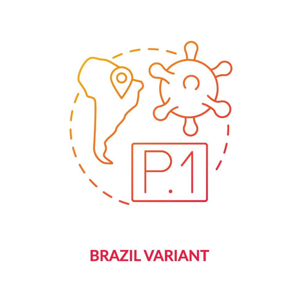 Brazilië variant concept pictogram vector