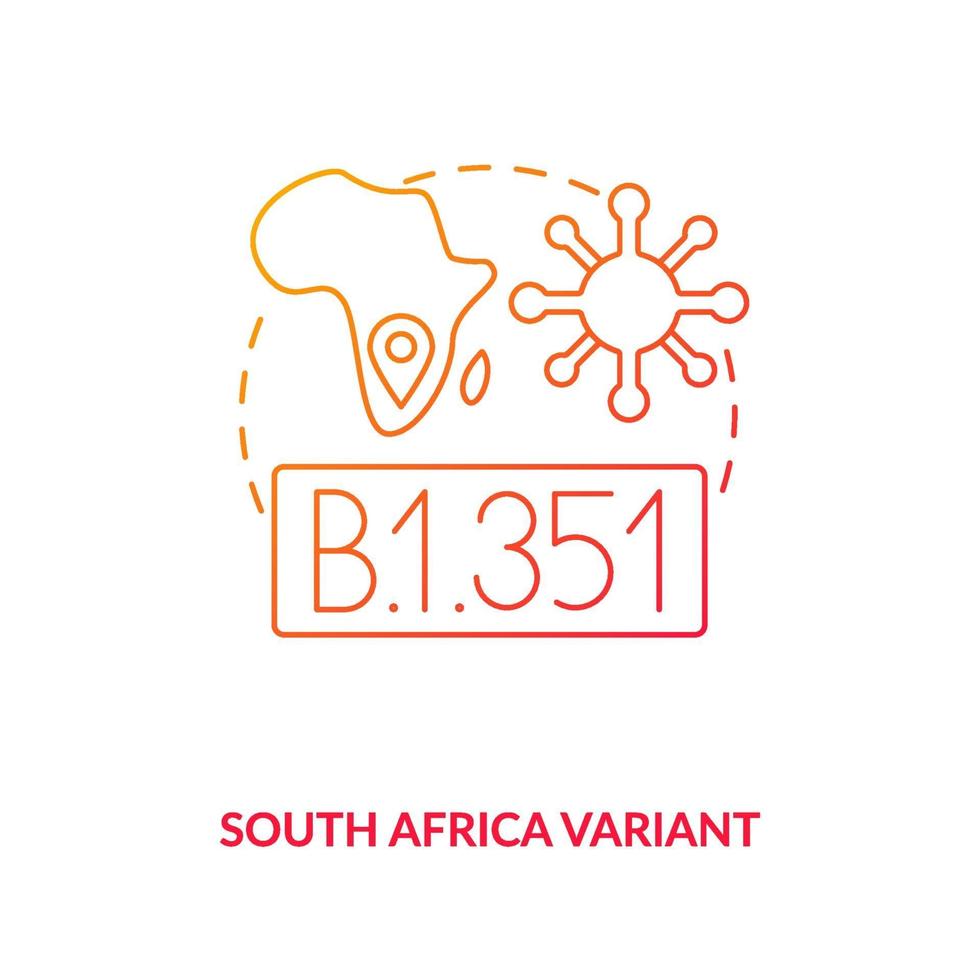 Zuid-Afrika variant concept pictogram vector