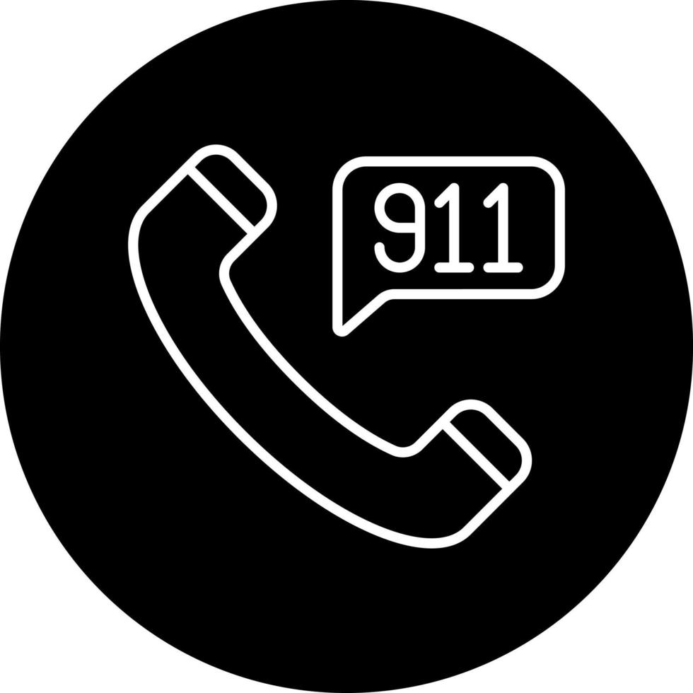 telefoontje 911 vector icoon stijl