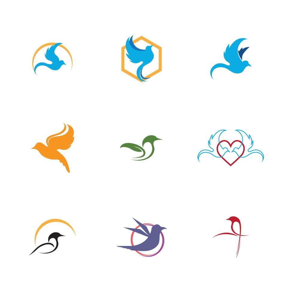 vogel logo en symbool vector