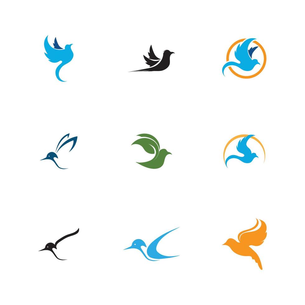 vogel logo en symbool vector