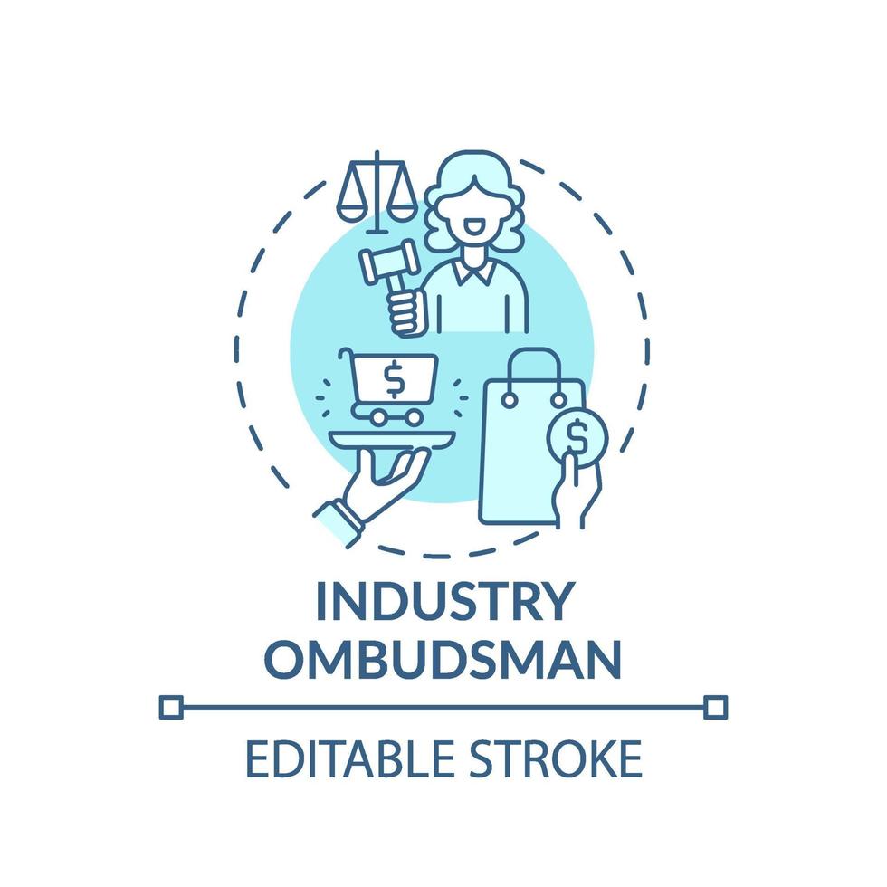 industrie ombudsman concept pictogram vector