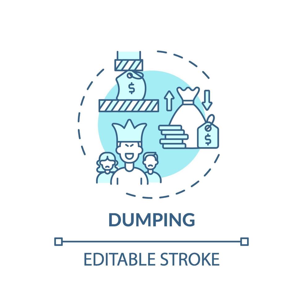 dumping concept pictogram vector