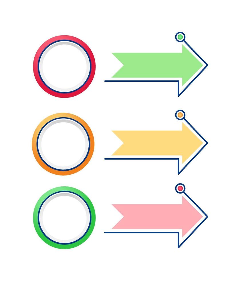 kleurrijke cirkels vector infographic elementen instellen