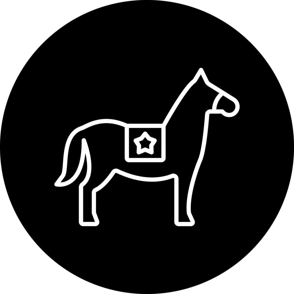 donker paard vector icoon stijl