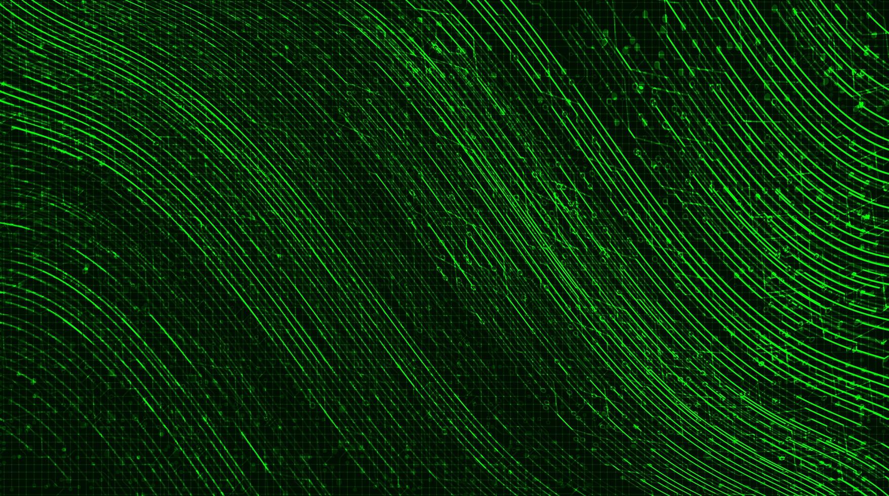 zwaaiende snelheidslijn op de achtergrond van de technologie microchip vector