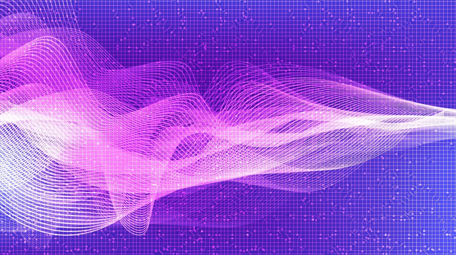 licht violet digitaal geluidsgolf en aardbevingsgolfconcept, ontwerp voor muziekstudio en wetenschap vector