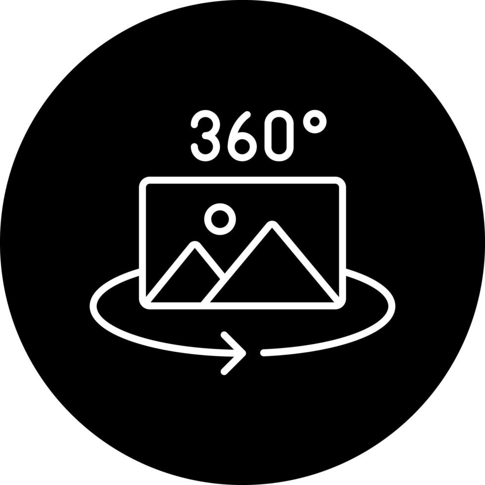 360 beeld vector icoon stijl