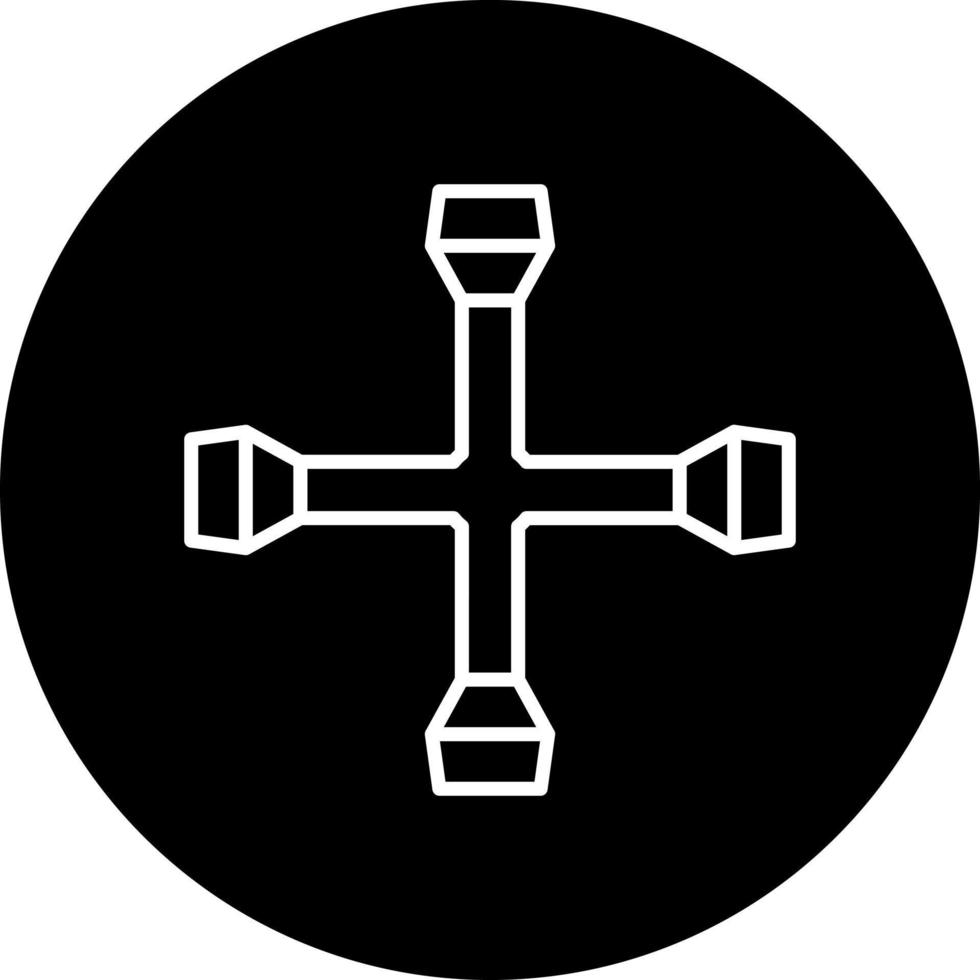 kruis moersleutel vector icoon stijl