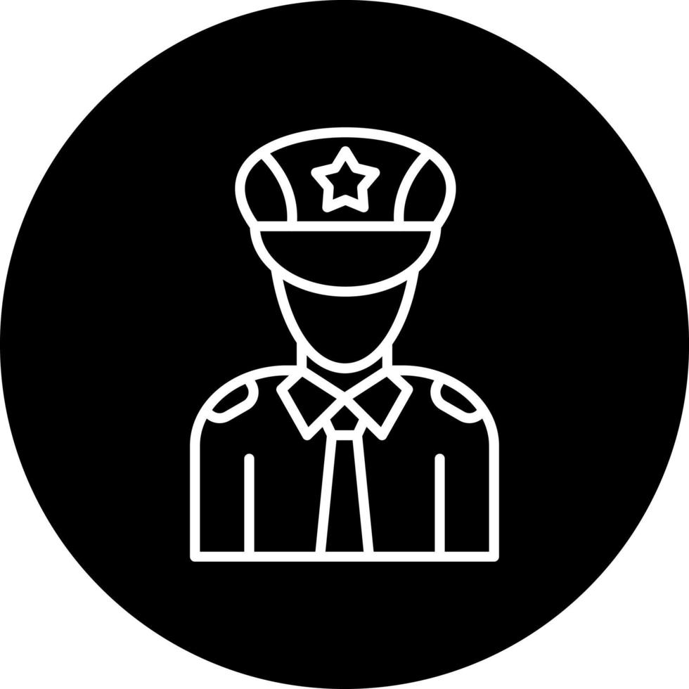 Politie officier vector icoon stijl