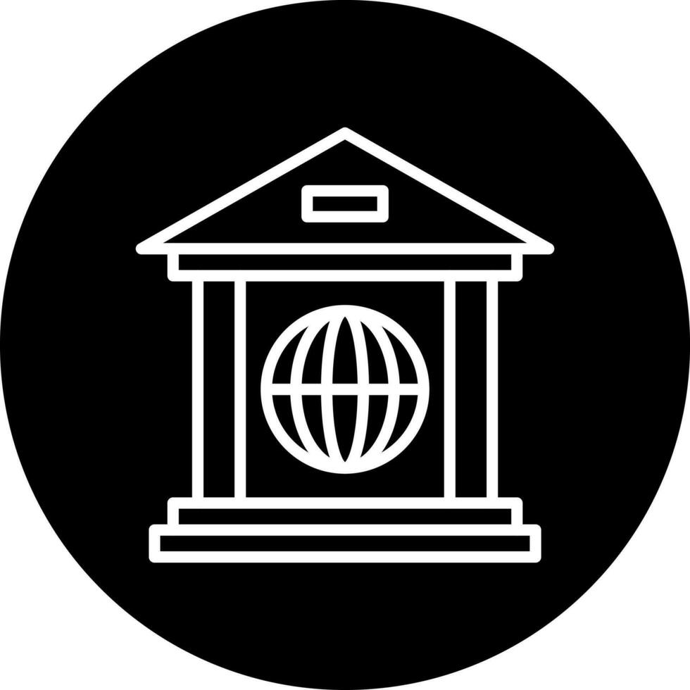 wereldwijd bank vector icoon stijl