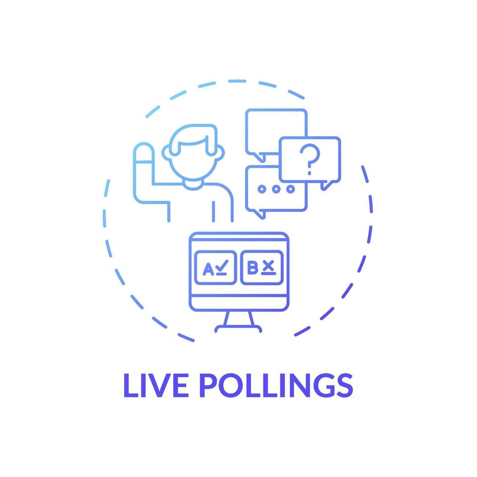 live pollings concept pictogram vector