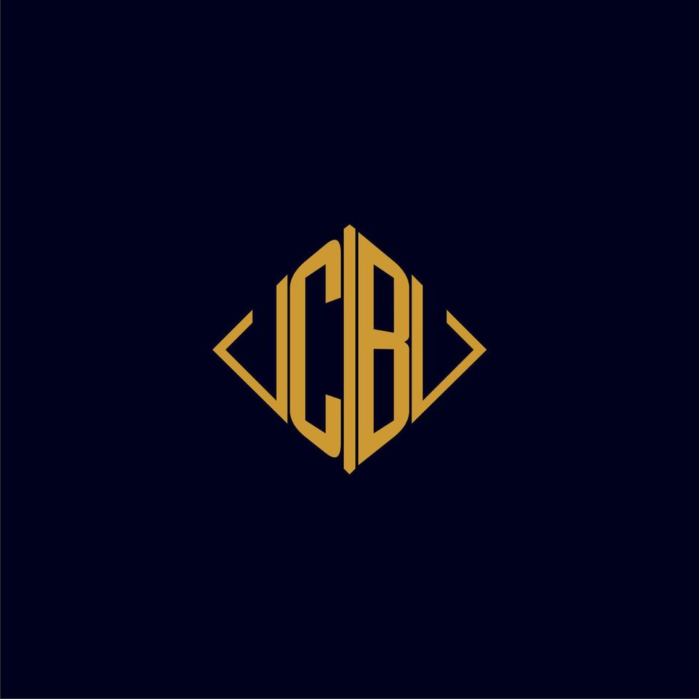 cb eerste monogram plein logo ontwerp ideeën vector