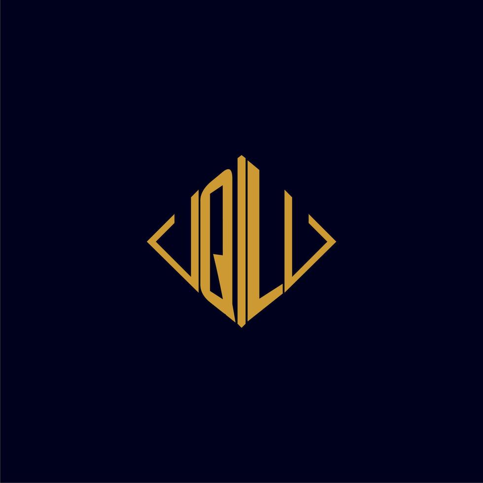 ql eerste monogram plein logo ontwerp ideeën vector