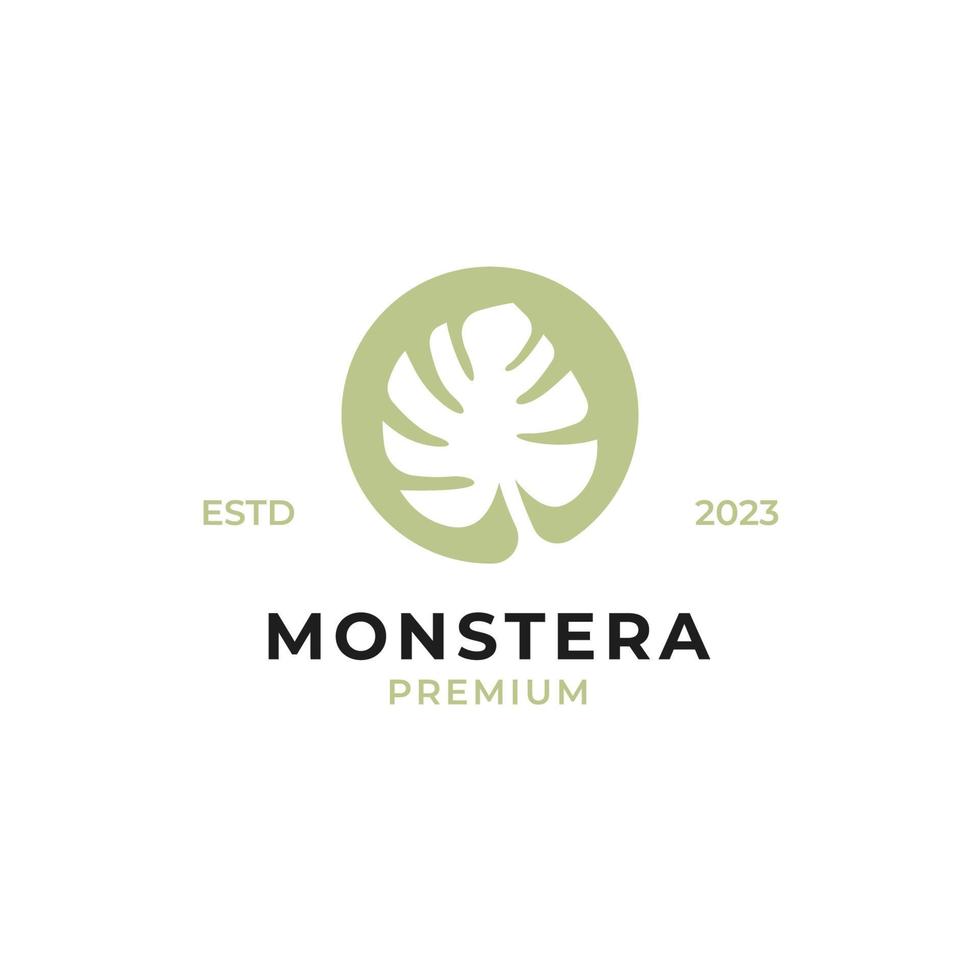 vector monstera blad logo ontwerp concept illustratie idee