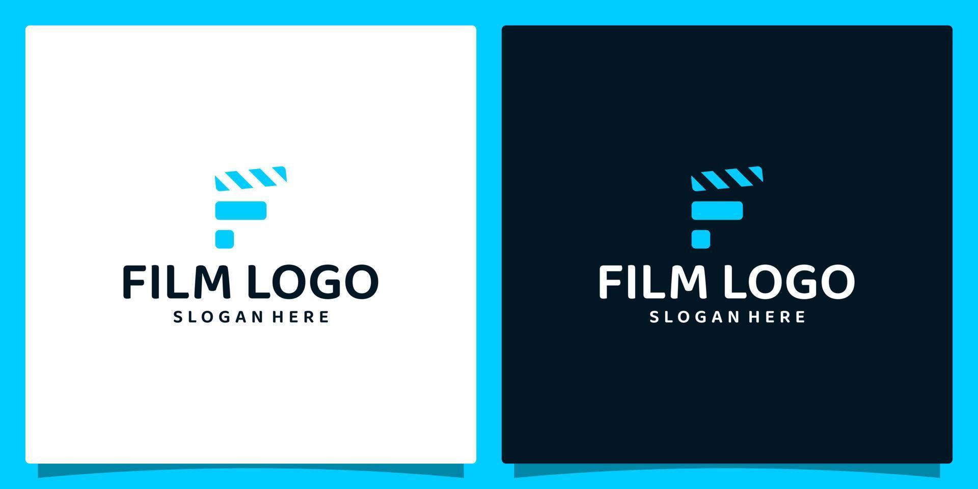 film strip logo sjabloon ontwerp met eerste brief f logo vector ontwerp, creatief symbool, icoon.