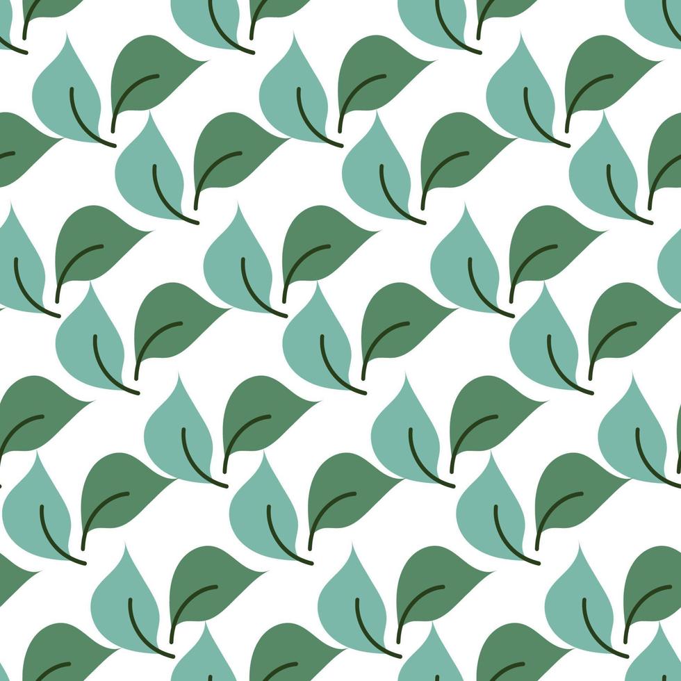 naadloos patroon met groen bladeren vector illustratie