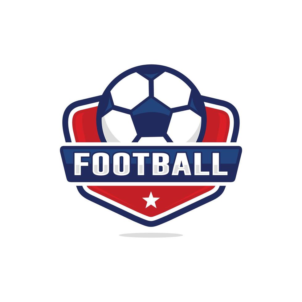 Amerikaans voetbal voetbal logo ontwerp vector