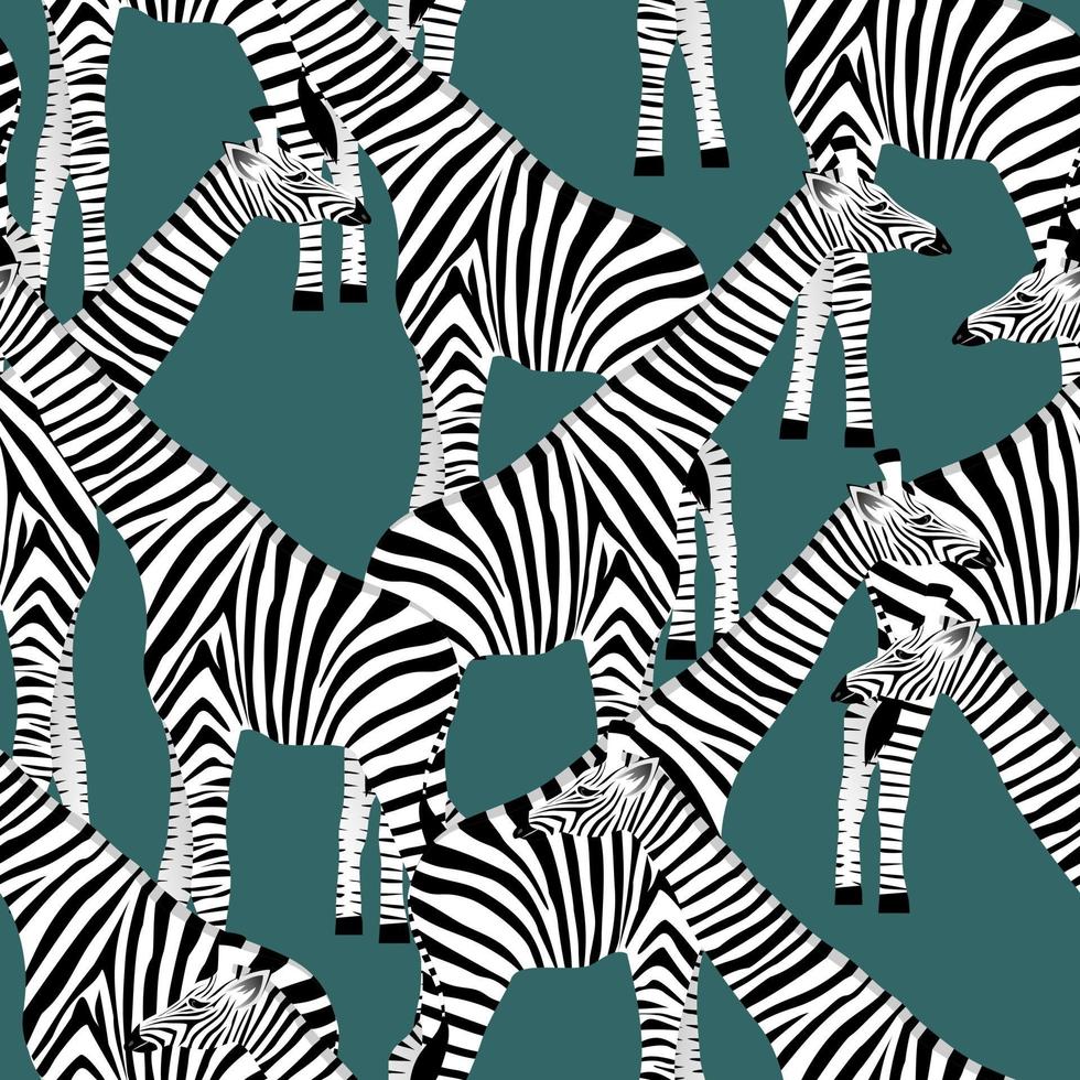 donkerblauwe achtergrond met giraffen die zebra's willen zijn vector