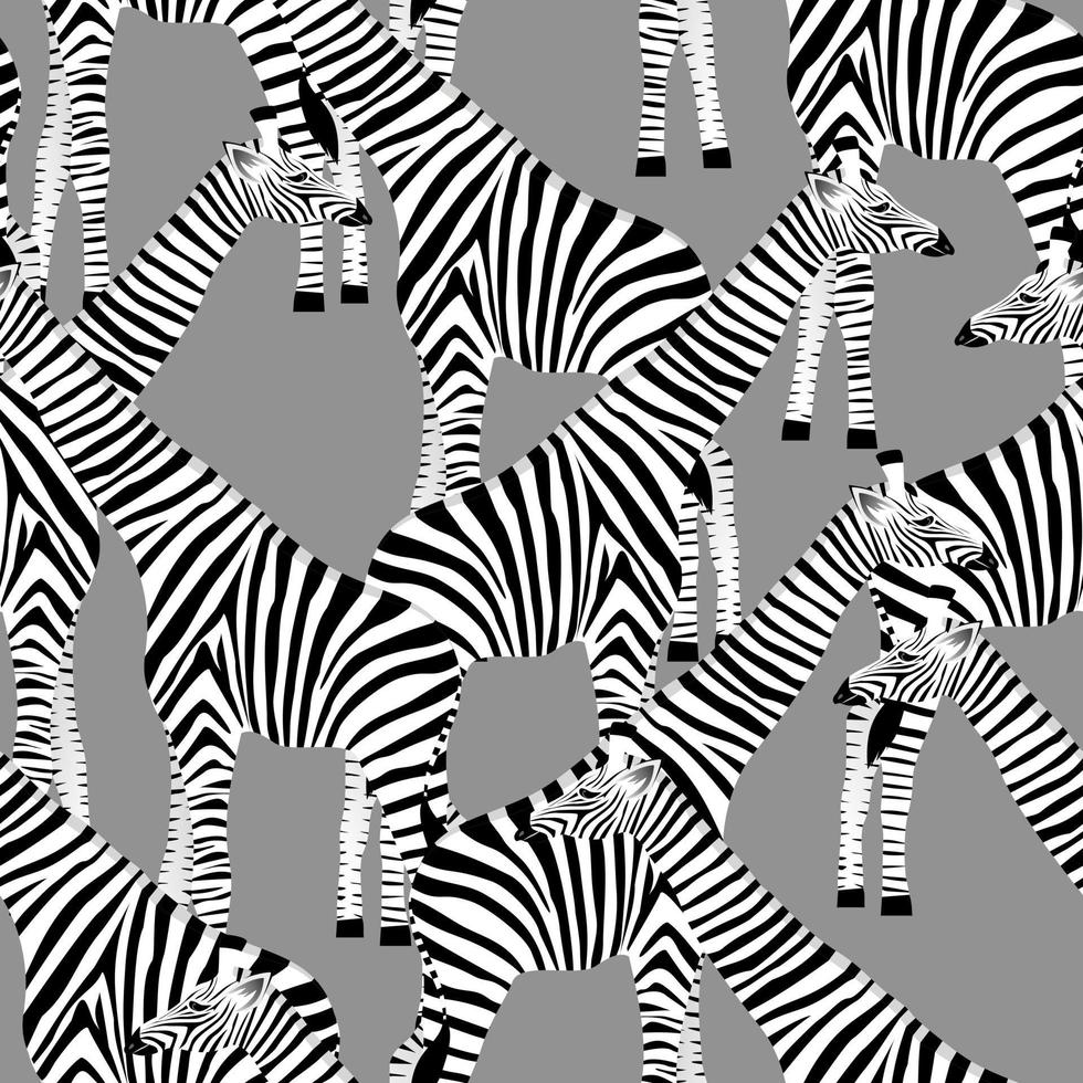 grijze achtergrond met giraffen die zebra's willen zijn vector