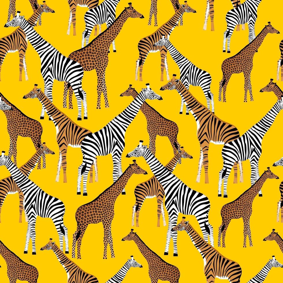 gouden blauwe achtergrond met giraffen die zebra's willen zijn vector