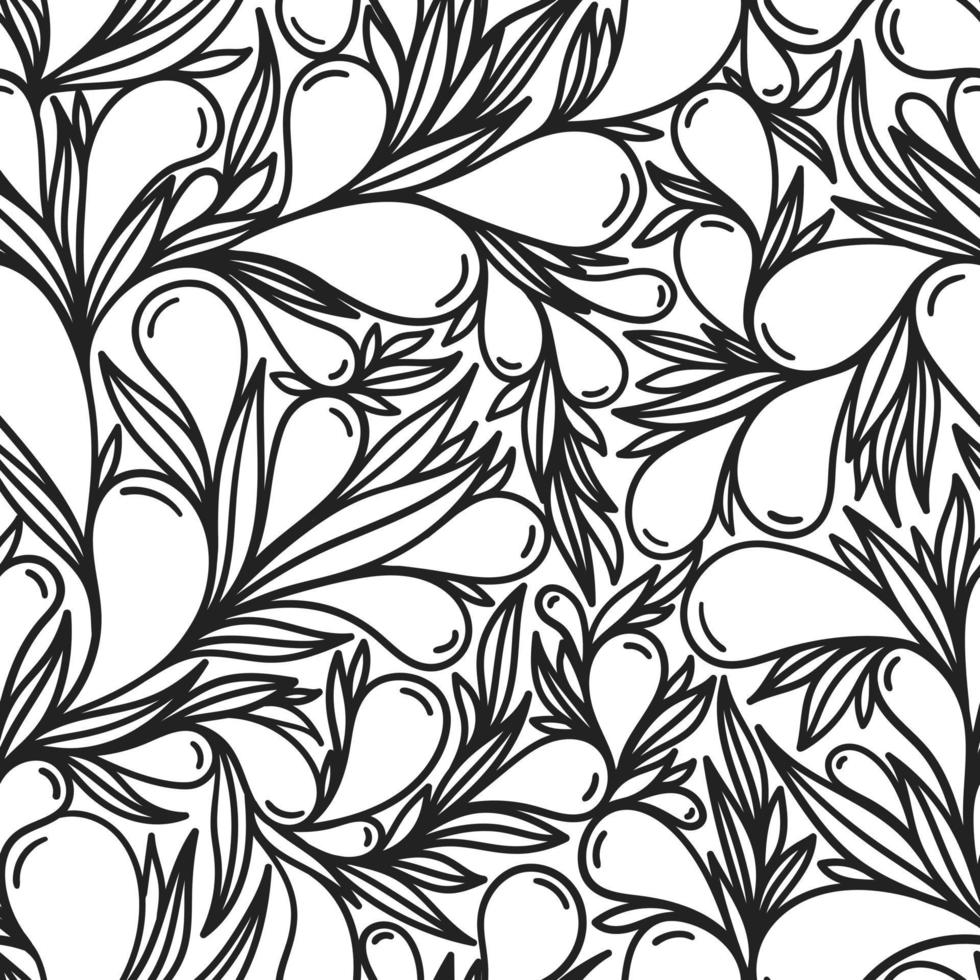 witte naadloze achtergrond met zwart paisley patroon vector