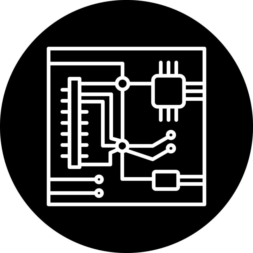 pcb bord vector icoon stijl