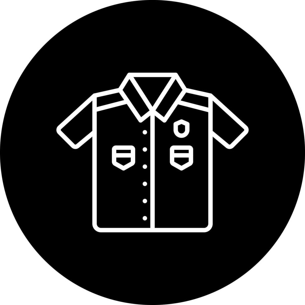 Politie uniform vector icoon stijl