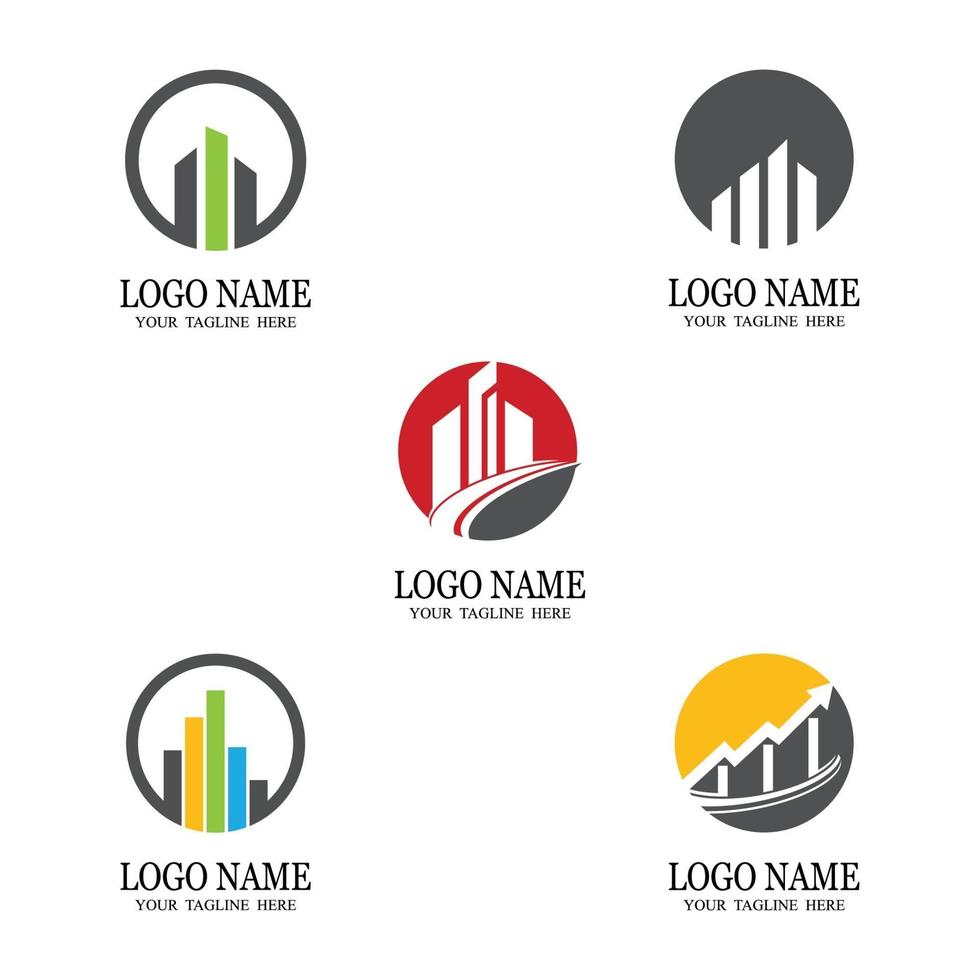 zakelijke financiën professionele logo sjabloon vector set