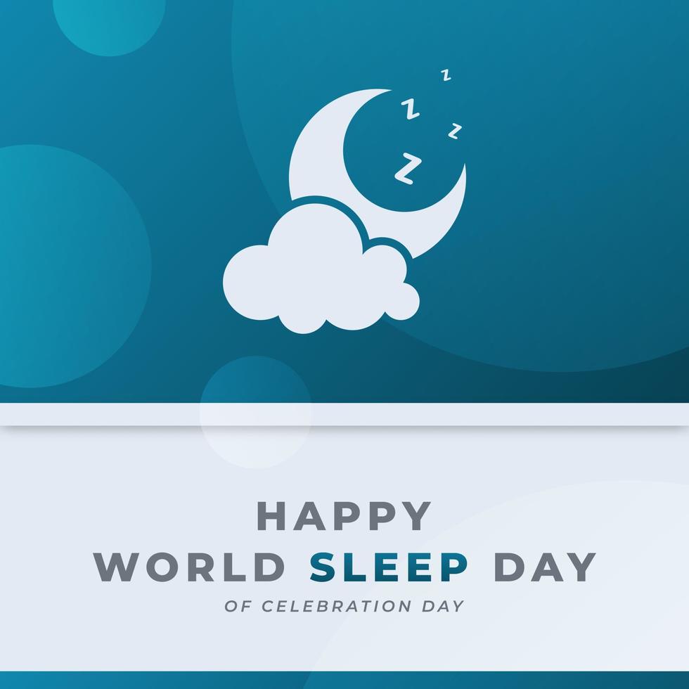 wereld slaap dag viering vector ontwerp illustratie voor achtergrond, poster, banier, reclame, groet kaart