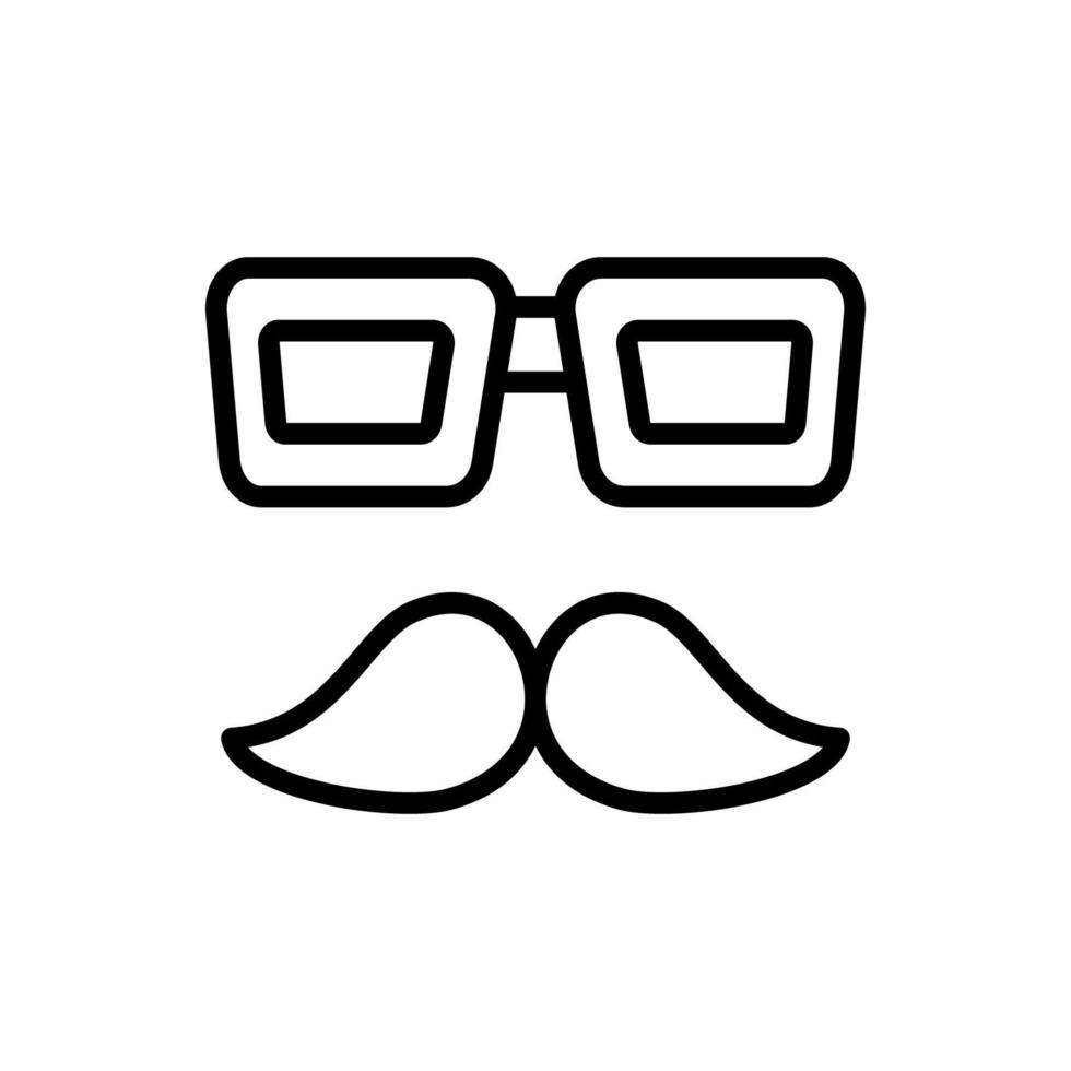 bril, snor vector icoon