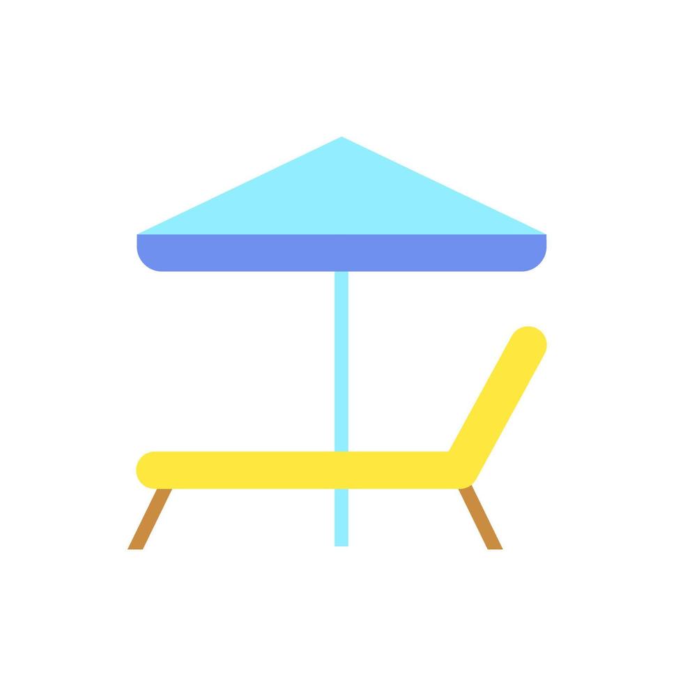 ligstoel, paraplu vector icoon