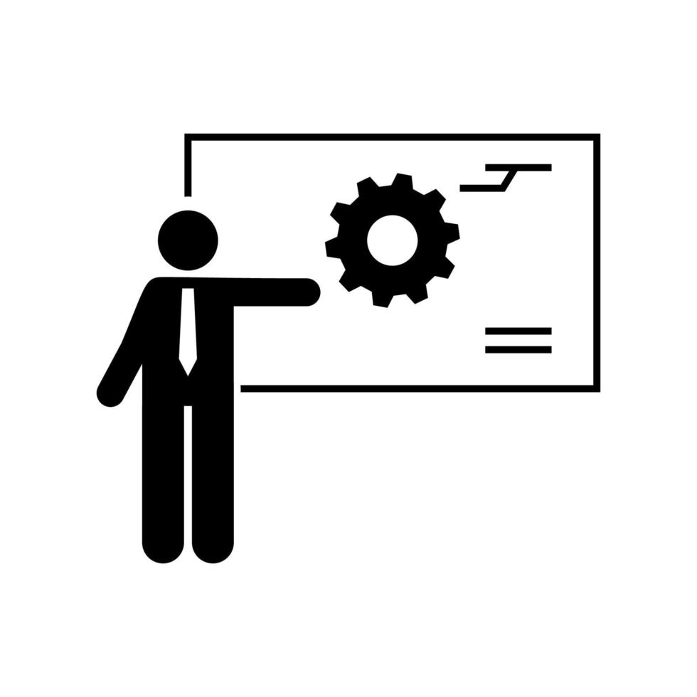 pictogram van functie, seminarie, opleiding vector icoon