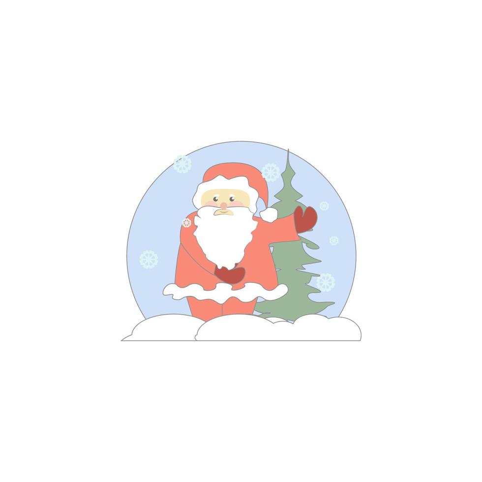 Kerstmis de kerstman claus vector icoon