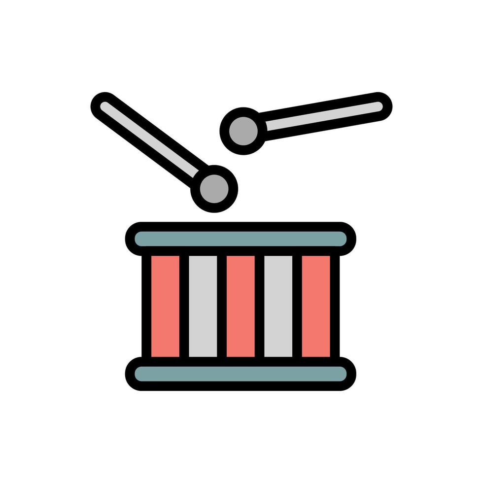 trommel muziek- Verenigde Staten van Amerika vlag vector icoon