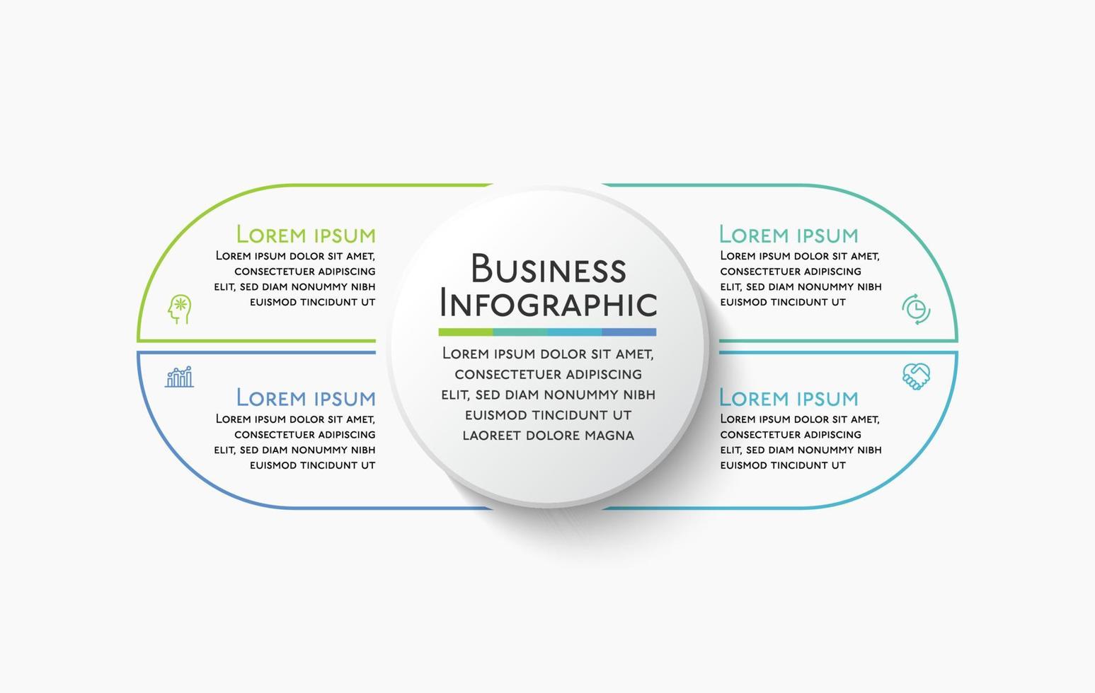 presentatie zakelijke infographic sjabloon vector