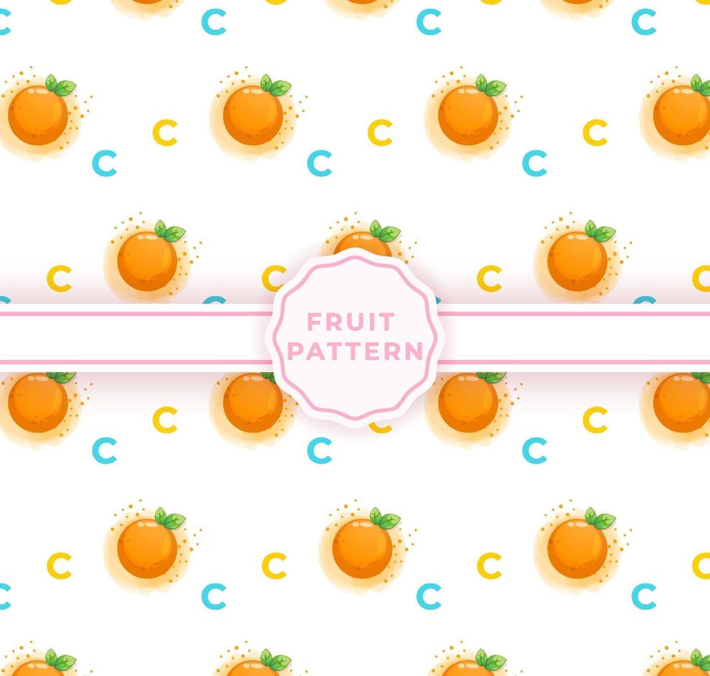 schattig oranje naadloos patroon. schattig fruit patroon vector