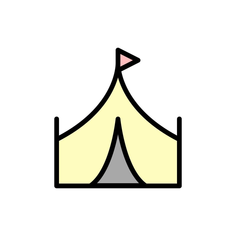 tent, hippie vector icoon