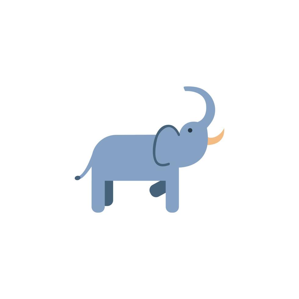 olifant, zoogdier, dierentuin vector icoon