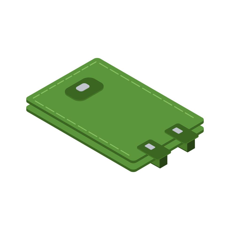 isometrische portemonnee op achtergrond vector