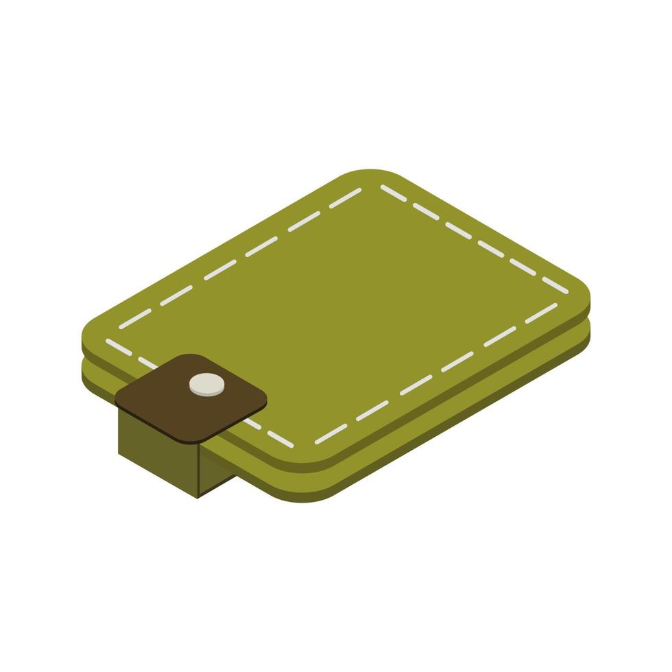 isometrische portemonnee op achtergrond vector