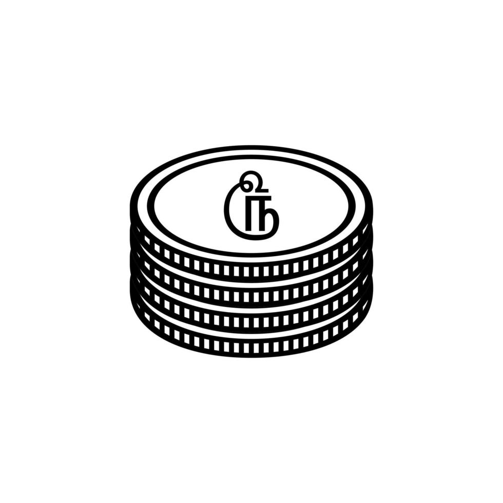 sri lanka valuta symbool in tamil, sri lankaans roepie icoon, lkr teken. vector illustratie