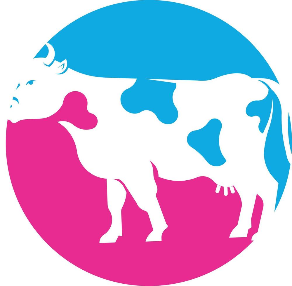 vector beeld van een logotype concept voor een zuivel boerderij