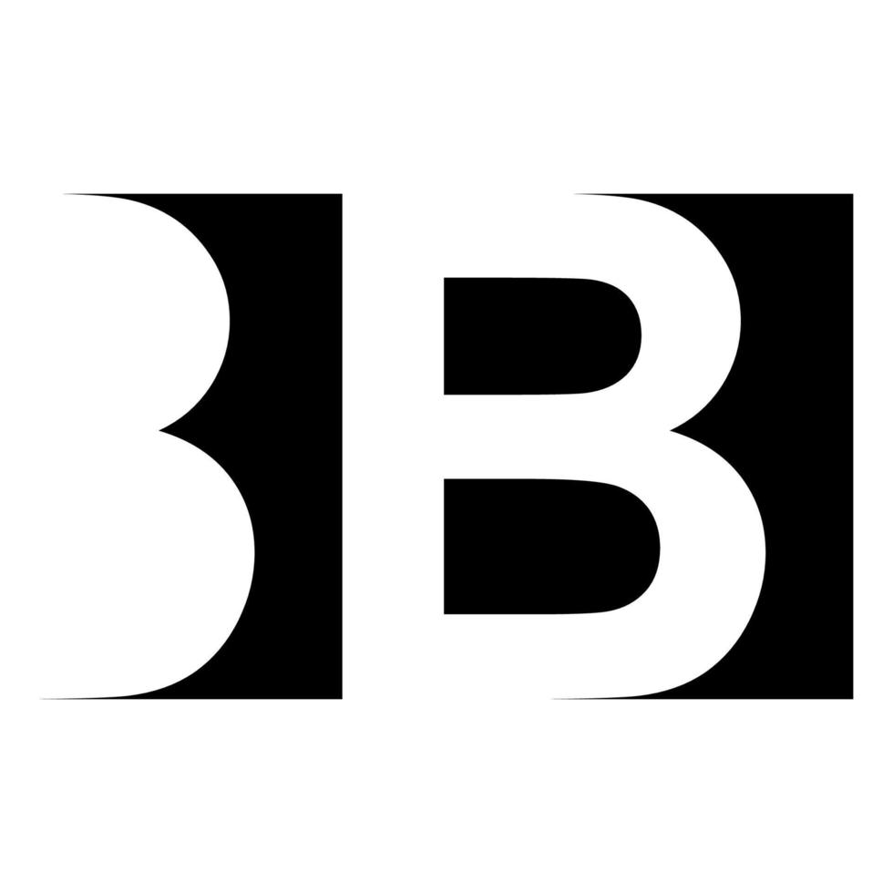 b brief logo, alfabet mode vorm geven aan, sjabloon bedrijf typografie water vector