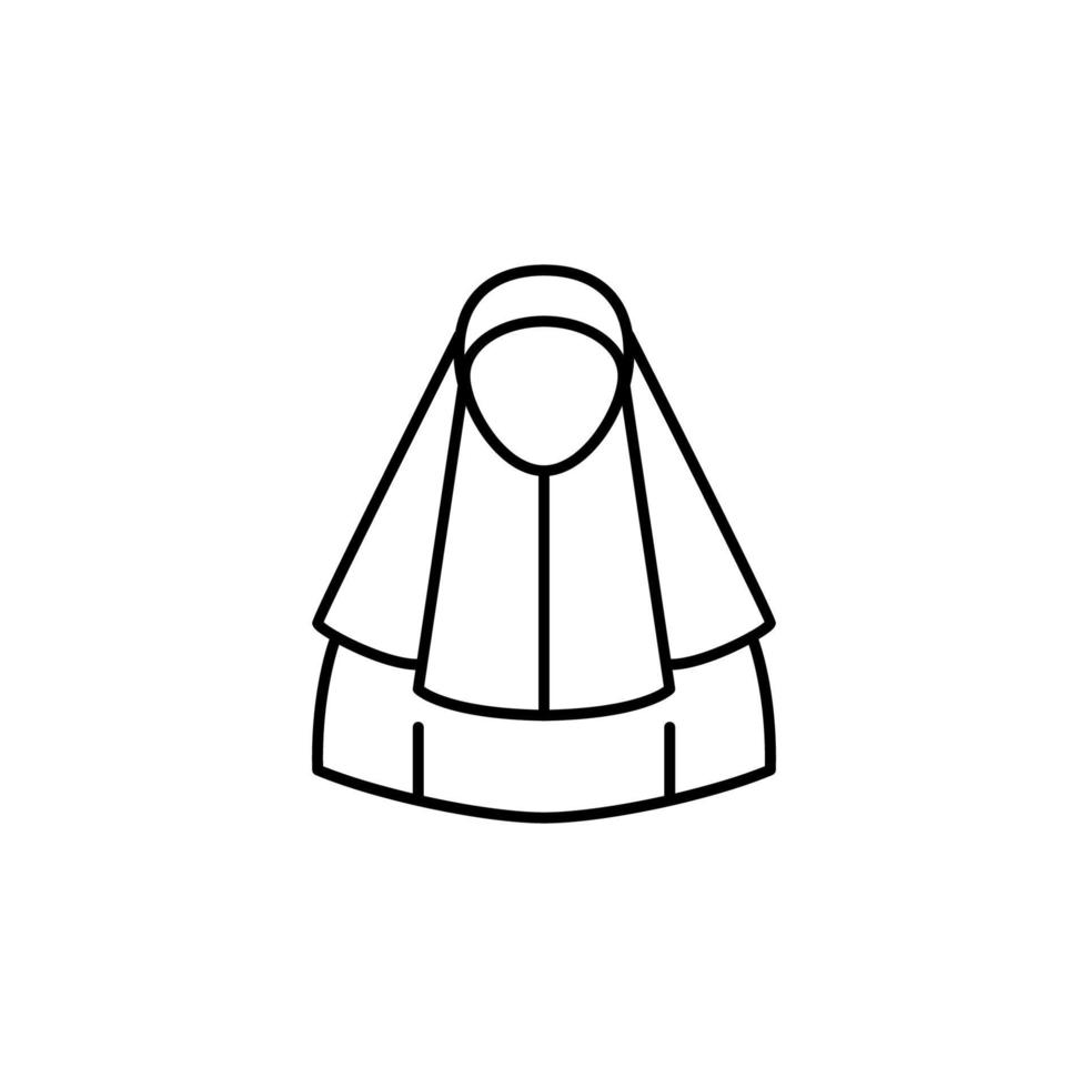 hijab vrouw moslim vector icoon