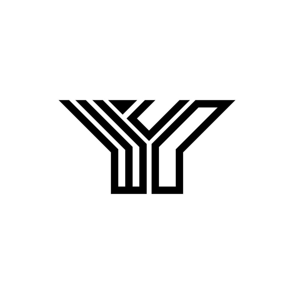 wud brief logo creatief ontwerp met vector grafisch, wud gemakkelijk en modern logo.