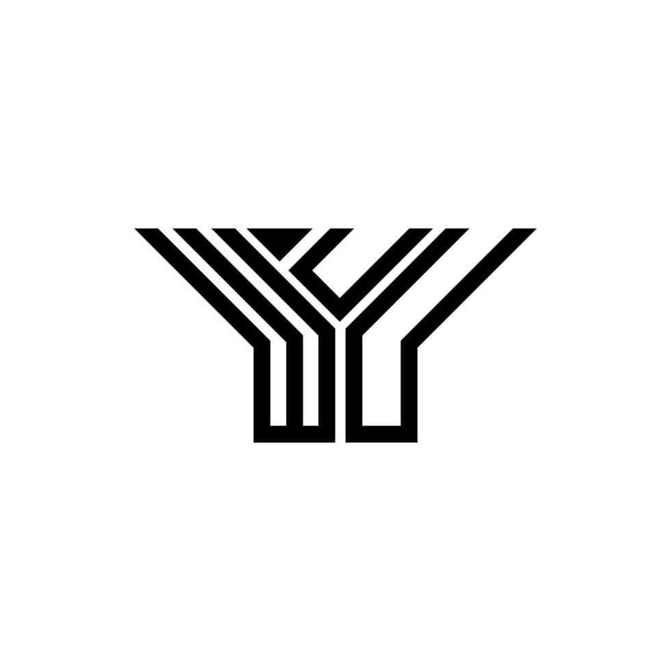 wuu brief logo creatief ontwerp met vector grafisch, wuu gemakkelijk en modern logo.